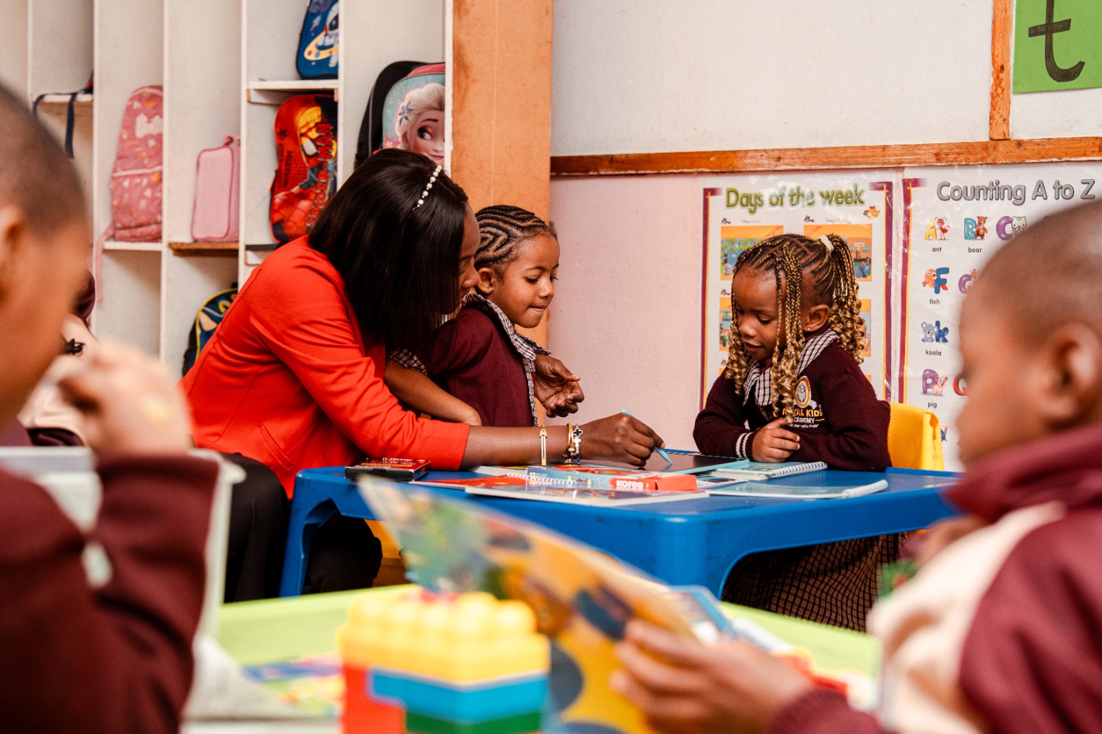 Pre-Primary pupils gathered for reading time